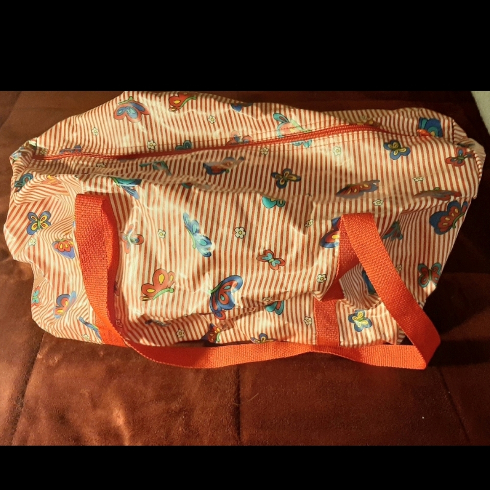Baby duffel bag butterflies 20 inches long